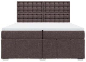 ΚΡΕΒΑΤΙ BOXSPRING ΜΕ ΣΤΡΩΜΑ ΣΚΟΥΡΟ ΚΑΦΕ 200X200 ΕΚ. ΥΦΑΣΜΑΤΙΝΟ 3294092