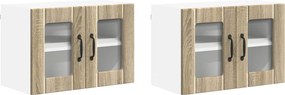 vidaXL Ραφιέρα τοίχου LUCCA 2 pcs Sonoma Δρυς 60 x 31 x 40 εκ