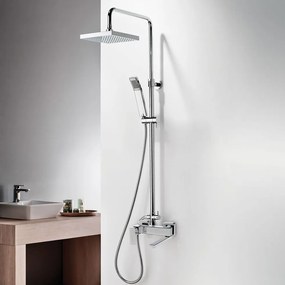 La Torre Profili Chrome Μπαταρία Nτους 3 Eξόδων, με Aναδιπλούμενο Pουξούνι+Σπιράλ Εκτροπέας Εντοιχισμού 3 Εξόδων 46026-100