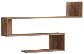 Ραφιέρα τοίχου Zeta pakoworld σε sonoma απόχρωση 120x20x71εκ