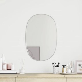 vidaXL Καθρέφτης Τοίχου Ασημί 50x35 εκ.