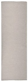 vidaXL Χαλί Εξωτερικού Χώρου με Επίπεδη Ύφανση Ανοιχτό Γκρι 80x250 εκ.