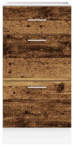 vidaXL Κάτω ντουλάπι Lyon Παλιό ξύλο 40x46x81,5 cm Κατασκευασμένο ξύλο