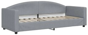 vidaXL Καναπές Κρεβάτι με Στρώμα Ανοιχτό Γκρι 80 x 200 εκ. Υφασμάτινο