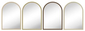 Τοίχο καθρέφτη Home ESPRIT Μπεζ Φυσικό Scandi 60 x 2 x 90 cm (4 Μονάδες)