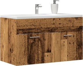 vidaXL Ντουλάπι Νιπτήρα Μπάνιου Παλιό Ξύλο 90x38,5x46 εκ. Επεξ. Ξύλο