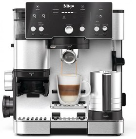 2σε1 Ninja Luxe Café Essential ES501EU, 1650W, 9 bar, 2 λίτρα, Barista Assist, Λειτουργία καμένου νερού, 4 λειτουργίες, 3 ρυθμίσεις θερμοκρασίας, Inox/μαύρο.