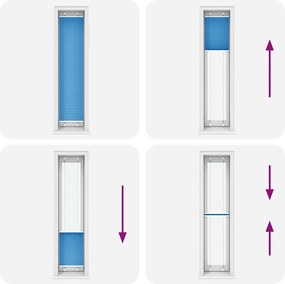 vidaXL Πλισέ Στόρι Μπλε 50x200 εκ. Πλάτος Υφάσματος 49,4 εκ. Πολυεστέρας