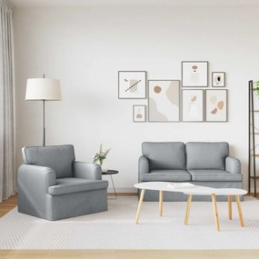 vidaXL Καναπές 2 pcs Ανοιχτό γκρι