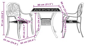 ΣΕΤ ΕΠΙΠΛΩΝ BISTRO 3 ΤΕΜΑΧΙΩΝ ΜΠΡΟΝΖΕ ΑΠΟ ΧΥΤΟ ΑΛΟΥΜΙΝΙΟ 3216337