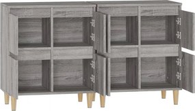vidaXL Ντουλάπι 2 τεμ. Γκρι Sonoma 60x35x70 εκ. από Επεξεργασμένο Ξύλο
