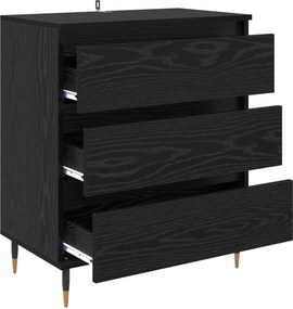 vidaXL Πλαϊνό γραφείο Μαύρη Οξυά 60 x 35 x 70 cm Επεξεργασμένο ξύλο
