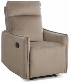 FOTEL ROZKŁADANY TRAVIS 1 VELVET CIEMNY BEŻ BLUVEL 40 DIOMMI-80-3393