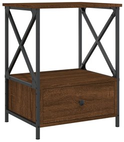 vidaXL Κομοδίνο Καφέ Δρυς 50 x 41 x 65 εκ. από Επεξεργασμένο Ξύλο