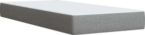 vidaXL Κρεβάτι box spring με στρώμα Ανοιχτό γκρι 80 x 200 cm Ύφασμα