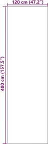 vidaXL Χαλάκι Εξώπορτας Ανθρακί και Μαύρο 120 x 400 cm 100% Πολυαμίδιο