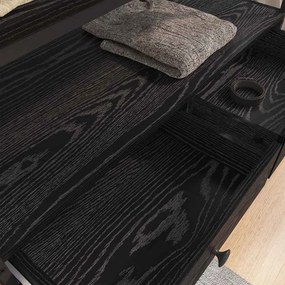 vidaXL Ντουλάπι Μαύρη δρυς 89 x 39 x 184.5 εκ. Επεξεργασμένο ξύλο