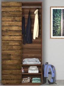 Διφυλλη Ντουλαπα Καφέ RB 45x90x180