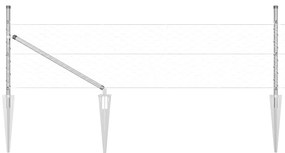 vidaXL Φράχτης με Στήλες. Ασημί 0.8 x 25 m Ατσάλι με επικάλυψη PVC