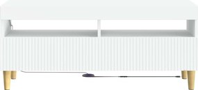 vidaXL Ντουλάπα LED Τηλεόρασης Λευκό Επεξεργασμένο Ξύλο
