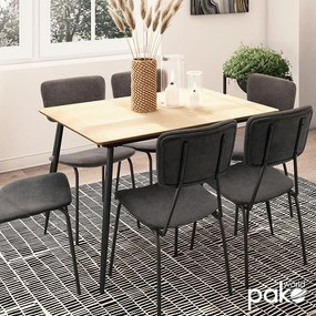 Τραπέζι Shazam pakoworld MDF επεκτεινόμενο χρώμα sonoma 120-160x80x76εκ - Μέταλλο - 096-000001