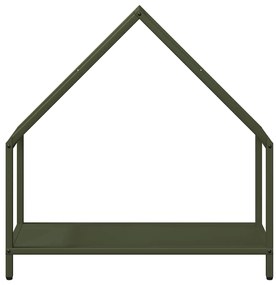 vidaXL Ράφι για καυσόξυλα Ελαιοπράσινο 60x25x60cm Ατσάλι ψυχρής έλασης