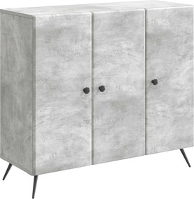 vidaXL Πλαϊνό γραφείο Γκρι Σκυροδέματος 89 x 34,5 x 80 εκ