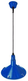 Φωτιστικό Οροφής B026DL Φ31cm 1xΕ27 36W IP65 Blue Aca Aluminium, Glass
