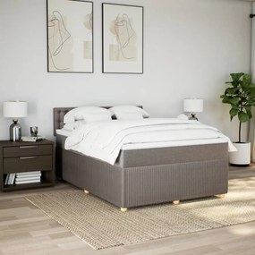 ΚΡΕΒΑΤΙ BOXSPRING ΜΕ ΣΤΡΩΜΑ TAUPE 160X200 ΕΚ. ΥΦΑΣΜΑΤΙΝΟ 3289825