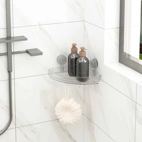 Επιτοίχιο γωνιακό ράφι μπάνιου πλαστικό - 4105 - 718561