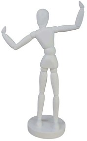 Διακοσμητική Φιγούρα Ballo Corpo 033294 21x10,5x35cm White Πολυρεσίνη