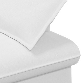 vidaXL Love seat με κουμπιά Λευκό 111 x 68 x 80 εκ. Ύφασμα