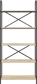 vidaXL Ράφι Βιβλίων Δρύς Sonoma 80 x 30 x 183 εκ Επεξεργασμένο ξύλο
