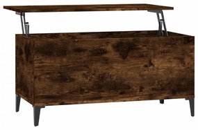 vidaXL Τραπεζάκι Σαλονιού Καπνιστή Δρυς 90x44,5x45 εκ. Επεξ. Ξύλο