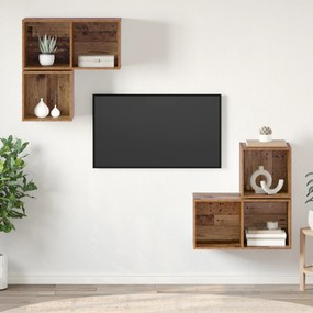 vidaXL 4 pcs Παλιό ξύλο 37 x 37 x 72 εκ Επεξεργασμένο ξύλο