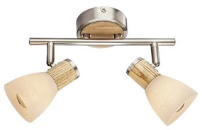 Φωτιστικό Οροφής Globo Lighting Gylfi 54352-2 Νίκελ Ματ