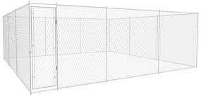 vidaXL Κλουβί Σκύλου Εξωτερικού Χώρου 570x570x185 εκ. Γαλβαν. Ατσάλι