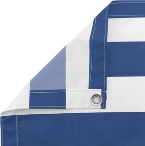 vidaXL Οθόνη Μπαλκονιού Μπλε και άσπρο 100 x 600 cm Ύφασμα Όξφορντ