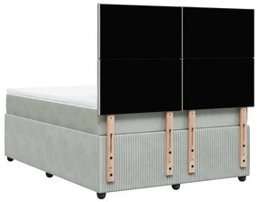 ΚΡΕΒΑΤΙ BOXSPRING ΜΕ ΣΤΡΩΜΑ ΑΝΟΙΧΤΟ ΓΚΡΙ 160X200 ΕΚ. ΒΕΛΟΥΔΙΝΟ 3292376