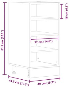 ΚΑΤΩ ΝΤΟΥΛΑΠΙ ΚΑΠΝΙΣΤΗ ΔΡΥΣ 40X44,5X81,5 CM ΚΑΤΑΣΚΕΥΑΣΜΕΝΟ ΞΥΛΟ 854206