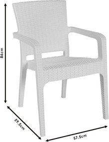 Καρέκλα - Πολυθρόνα Halcyon PP cappucino 57.5x59.5x86 εκ.