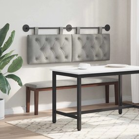 vidaXL Κρεμαστό Κεφαλάρι Ανοιχτό γκρι Βελούδο