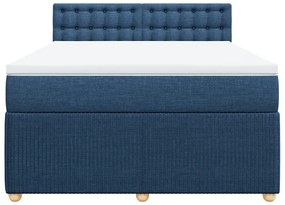 ΚΡΕΒΑΤΙ BOXSPRING ΜΕ ΣΤΡΩΜΑ ΜΠΛΕ 140X200 ΕΚ. ΥΦΑΣΜΑΤΙΝΟ 3289799