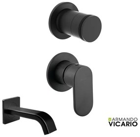 Armando Vicario SLIM Black Matt Στόμιο 14,2cm Φ31mm +Μίκτης εντ.+εκτροπέας περιστροφικός 2 εξ. 500050-400 34374-400