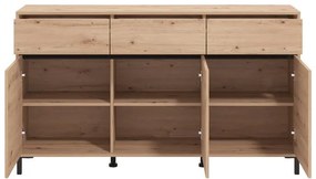 Μπουφές MARRON 157 3K3F3V Artisan oak - Μαύρο 157x40x90εκ. 157x40x90 εκ.