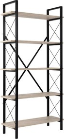 Βιβλιοθήκη Τραβερτίνη / Μαύρο ELYSIAN 90x33,5x180