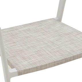 Πολυθρόνα Glisten pakoworld στοιβαζόμενη rattan μπεζ-λευκό 56x62x77εκ