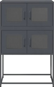 vidaXL Highboard Ανθρακί 68x39x107 cm Χάλυβας