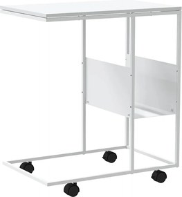 vidaXL Βοηθητικό Τραπέζι με Ρόδες Λευκό 55x36x63,5 εκ. Επεξεργ. Ξύλο