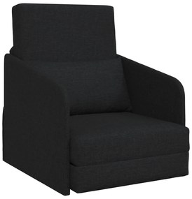 vidaXL Καναπές Κρεβάτι 2-σε-1 Μαύρος 65x80x83 εκ. Ύφασμα